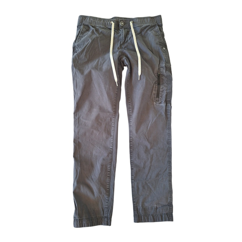 Vuori Ripstop Climber Pants Charcoal Grey Size Medium Drawstring Cargo Hiking